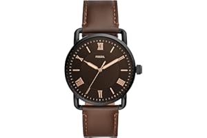 Fossil Men's Copeland Quartz Stainless Steel and Leather Three-Hand Watch