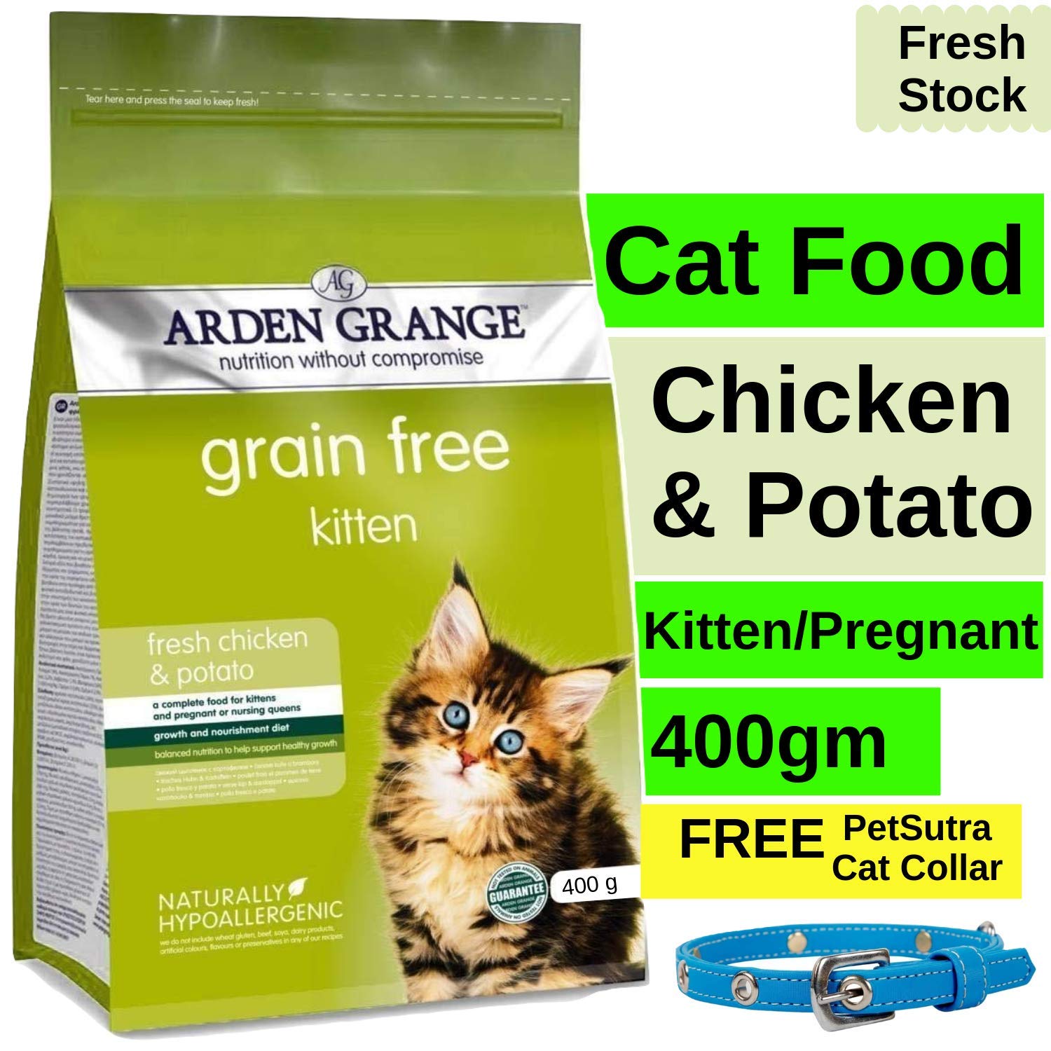 Arden Grange Cat Food Kitten, Lactating/Pregnant Cats (Chicken ... Arden Grange Cat Food Kitten, Lactating/Pregnant Cats (Chicken ...