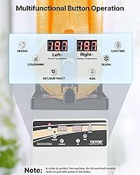 VEVOR Slushy Machine,15L Single Tank Commercial