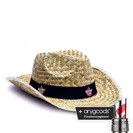 Havana Club Rum Strohhut Hut Mütze Glas Gläser Markenhut NEU + anygoods Flaschenausgiesser