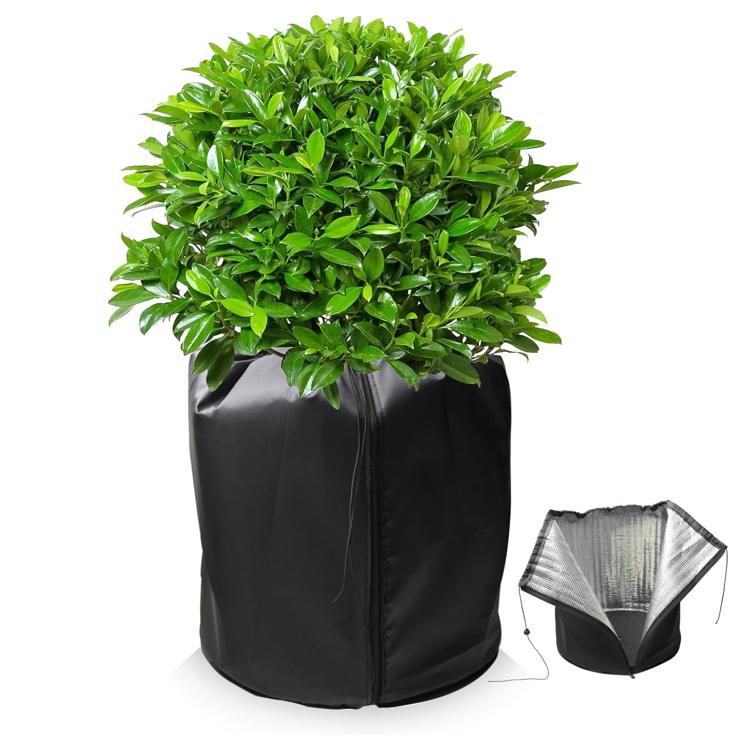 AEESRRU Potted Plants Protective Bag Thermal Pot Protection, Winter Protection for Pot Plants with Drawstring (45 x 55 cm)