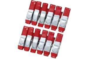 ESUMIC Metal Spring Clamps Rubber Coated Tipped Grip Holder for Camping Tarpaulin 12PCS 2Inch