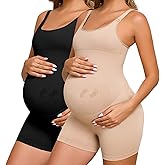 Y25D Women's Maternity Bodysuit Pregnancy Workout Shapewear Yoga Sleeveless Tank Top Shorts Seamless Romper Jumpsuit