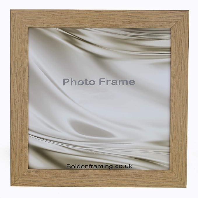 Square Picture Photo Frame Black Silver White Oak Brown (Natural, 14x14