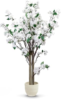 Almendro Artificial 105 cm - Arbol con Flores Blancas de Interior