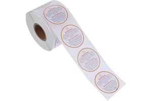 VILLFUL 500pcs Removable Candle Warning Sticker Labels Adhesive Candle Jar Decals Waterproof Safety Decals