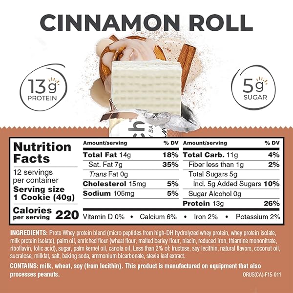 POWER CRUNCH PROTEIN WAFER BARS, HIGH PROTEIN SNACKS WITH DELICIOUS TASTE, CINNAMON ROLL, 1.4 OUNCE (12 COUNT)