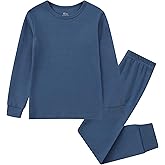 Organic Cotton Boys Girls Pajama Set, 2-Piece Kids Long Sleeve Top and Pants Pajamas, Toddler Snug Fit Sleepwear Set