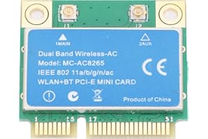 XUXHOU Mini PCIE 1200M Card Wireless Double Bandwidth Card, 802.11a/b/g/n/ac Support, Suitable for Games or Streaming,/Compat