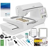Brother NQ1700E Embroidery Machine, 6 x 10" Field, Magnetic Hoop + BES Blue | BES Blue Software &amp; Magnetic SAMF180 Hoop Included, Wireless, Cuts Jump Stitches, Full-Color Touchscreen, Beginner Friendly