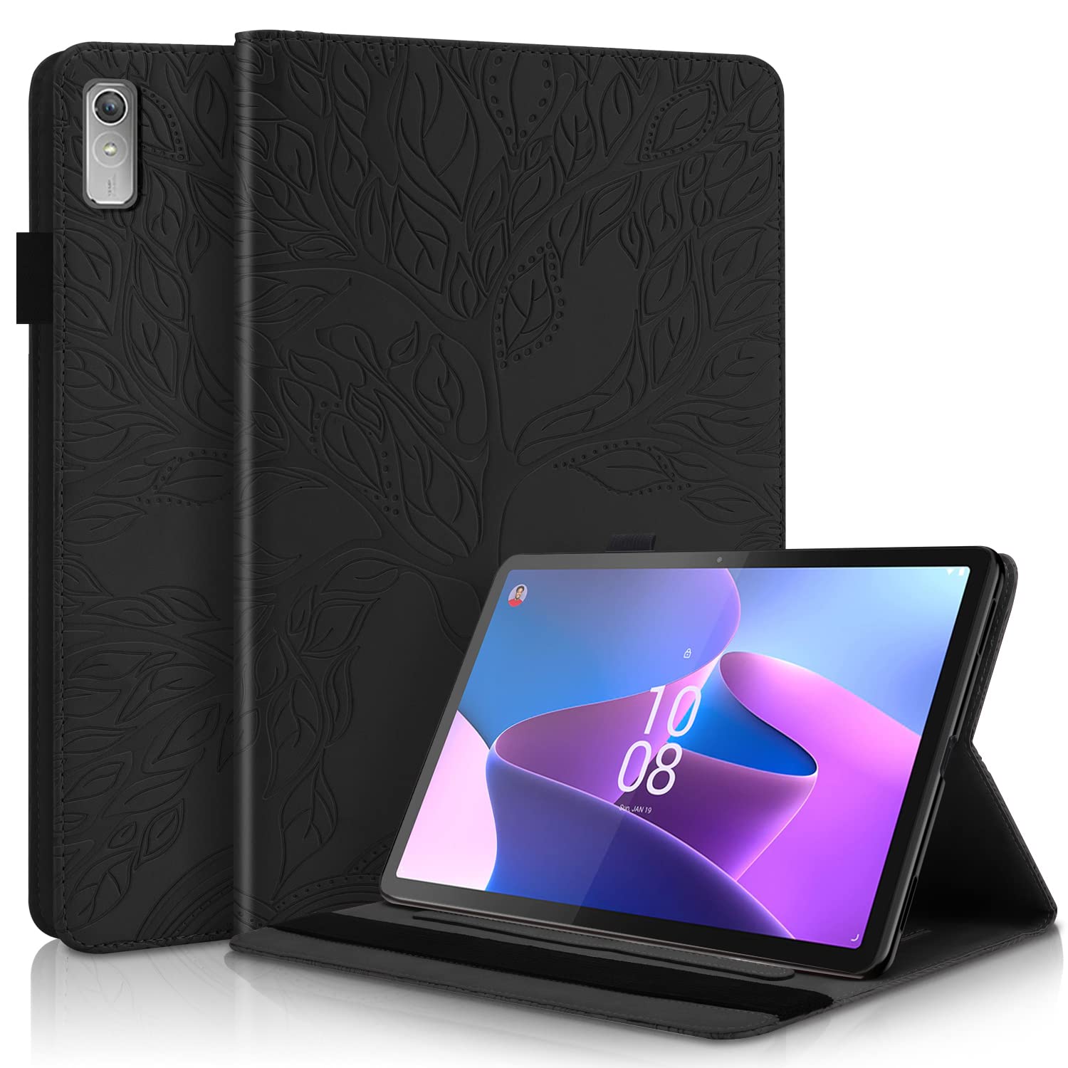 Succtopy Case Lenovo Tab P11 (2nd Gen) 11.5 Inch 2022 TB350FU/TB350XU Folio Flip PU Leather Cover with Pen Holder Tablet Case with Stand Function Cover Lenovo Tab P11 2nd Gen 11.5" 2022 - Black