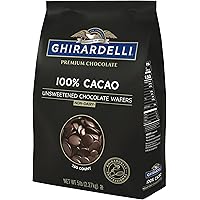 Ghirardelli Chocolate Company 100% Cacao Unsweetened Wafers, 5lb. Bag