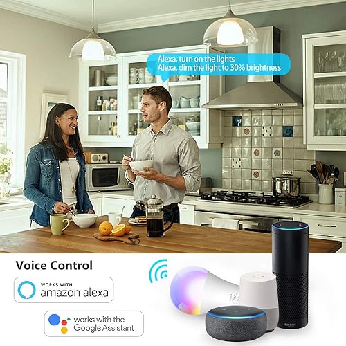 BERENNIS Smart WiFi Light Bulbs, Color Changing LED Lights, Work