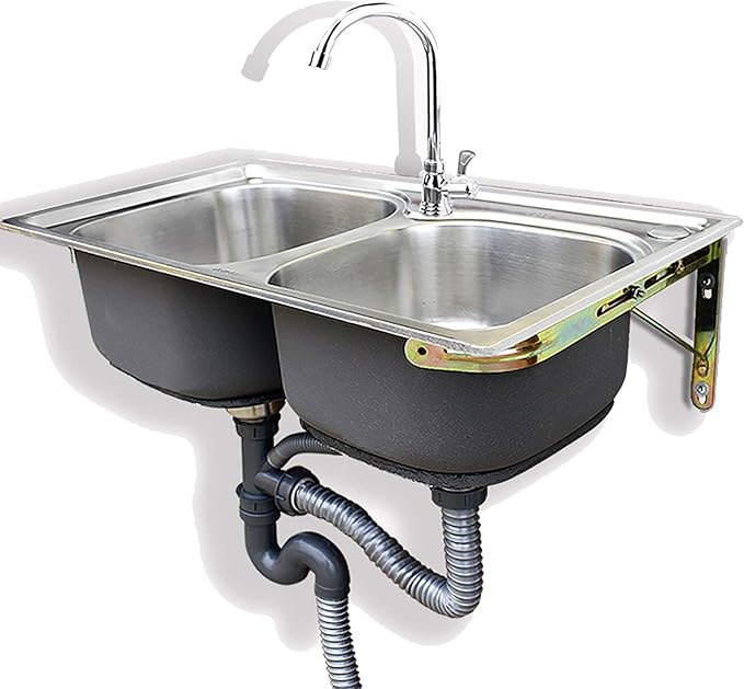 HDYRQSC Fregadero Comercial de Acero Inoxidable para lavamanos montado