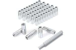 SIHAI (50pcs) 3/8"-16 Drop-in Anchor,Carbon Steel,with a Setting Tool for Solid Concrete