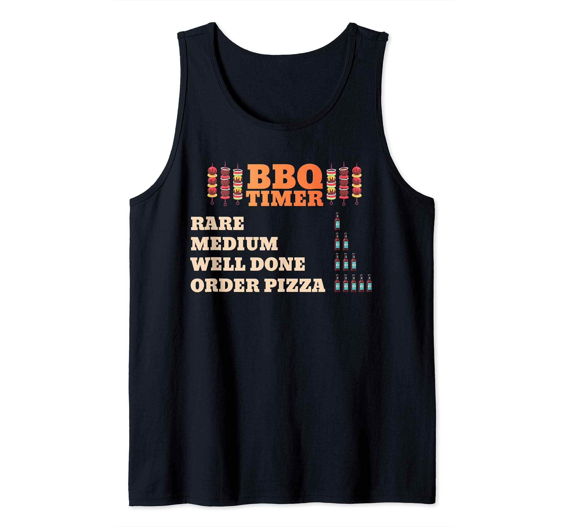 Funny BBQ Timer Barbecue Grill master Grilling Drinking beer Tank Top
