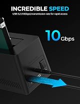 Sabrent USB-C Docking Station M.2 NVMe SATA SSD HDD Enclosure Offline Clone view 6