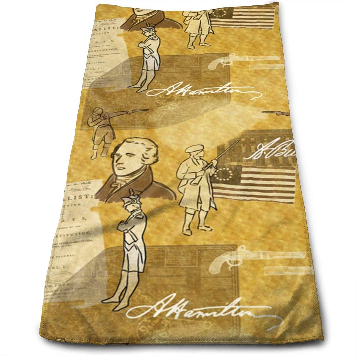 Tceeldv Alexander Hamilton Large Hand Towels Multipurpose Use for Bath, Hand, Face, Gym and Spa