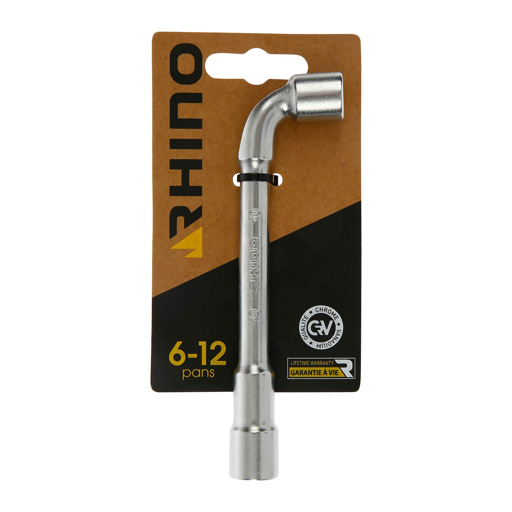 Rhino 2852 Tubular Wrench Diameter 10 mm with 6/12 Bandages Made of Steel (Chrome Vanadium)