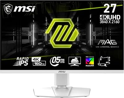 MSI MAG 274URFW 27 Inch UHD Gaming Monitor 3840x2160 160Hz Rapid IPS