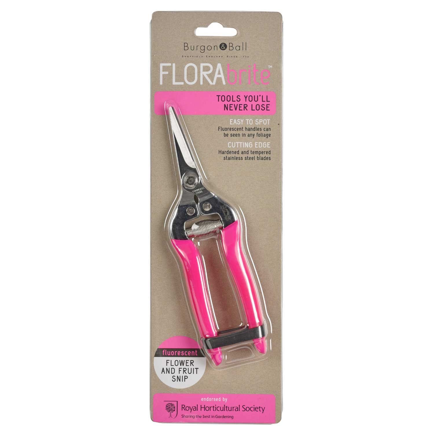 FloraBrite Pink Flower/Fruit Snip By Burgon & Ball
