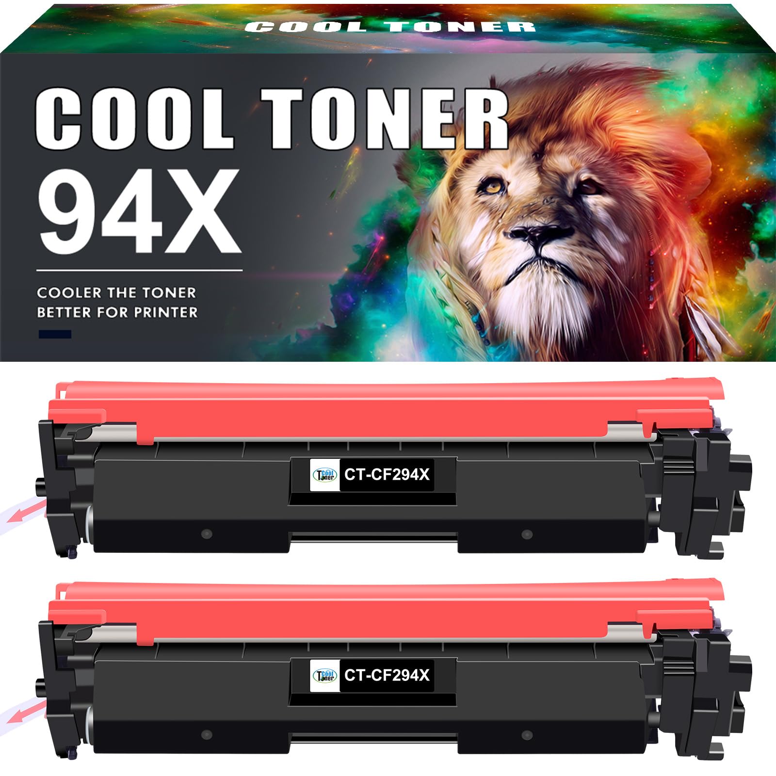 Cool Toner Compatible Toner Cartridge Replacement for HP CF294X 94X 94A CF294A LaserJet Pro MFP M148dw M148fdw M149fdw M118dw M148 M149 M118 (Black, 2-Pack)