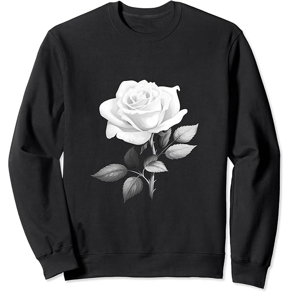 Amazon.com: White Rose Graphic T-Shirt : Clothing, Shoes