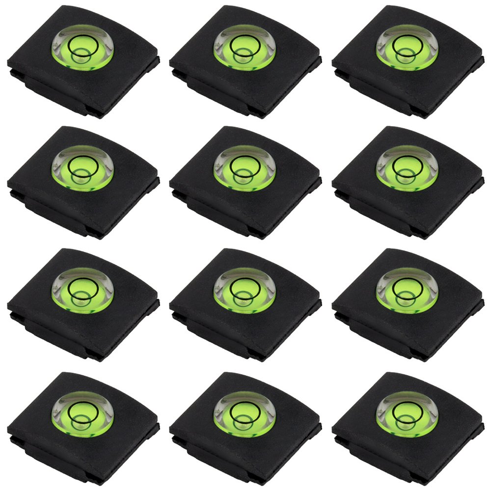 SENHAI Set of 12 Hot Shoe Covers, Camera Flashlight Hotshoe Cover of Bubble Spirit Level for Canon Nikon Panasonic Fujifilm Olympus Sigma PENTAX DSLR SLR