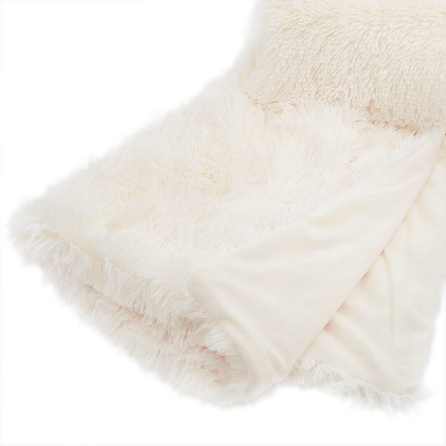 FabricMCC Faux Fur Throw Blanket for Couch Light Weight Bed Shaggy Blanket 50x60 Inch
