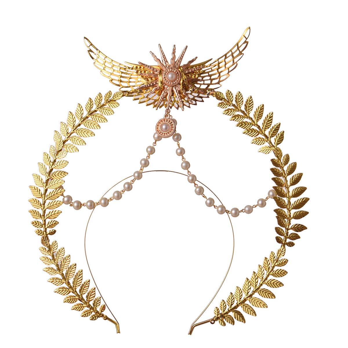 BLESSUME Marry Halo Crown Tiara Headband Women Fancy Dress Goddess Headpiece (Style#22) — image 1