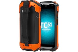 Rugged Protective Cover Case with Anti-Slip Hand Strap for Zebra TC52X Barcode Scanner, Shockproof Bumper Case for Touch Mobi