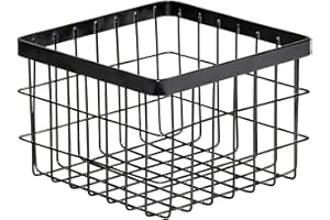 GET G.E.T. WB-664-MG Square Metal Storage Wire Basket for Pantry, Produce and More, 6" x 6" x 2"