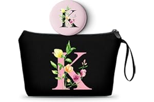 SEAMOON Mom Birthday Thank You Appreciation Gifts for Women Aunt Teacher Coworkers Bride Bridesmaid Monogrammed Travel Makeup Cosmetic Bag with Mirror Valentines Mothers Day Christmas Graduation K