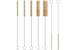 7-Pieces Brass Wire Bottle Brush Brass Pipe Cleaner, 12 Inch Long Wire Brushes for Cleaning Metal, Tubes, Bottle, Auto Parts 