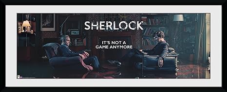 GB Eye Sherlock Flut und Gerahmter Druck, Mehrfarbig, 30 x 75 cm