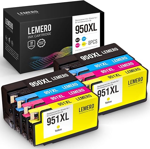 8 LEMERO Kompatibel HP 950 XL 951 XL 950xl 951xl Druckerpatronen für HP Officejet Pro 8100 8600 8 LEMERO Kompatibel HP 950 XL 951 XL 950xl 951xl Druckerpatronen für HP Officejet Pro 8100 8600