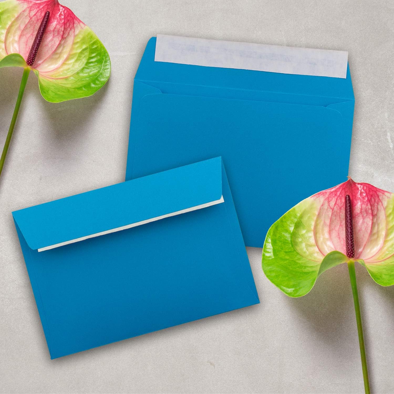 FarbenFroh by GUSTAV NEUSER 25x envelopes azure blue DIN C6 format 11.4 x 16.2 cm, self-adhesive, envelopes without window - Image 3