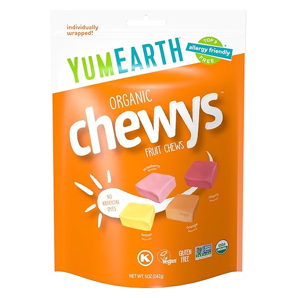 YUMEARTH ORGANIC FRUIT CHEWS – FRUIT FLAVORED CANDY...