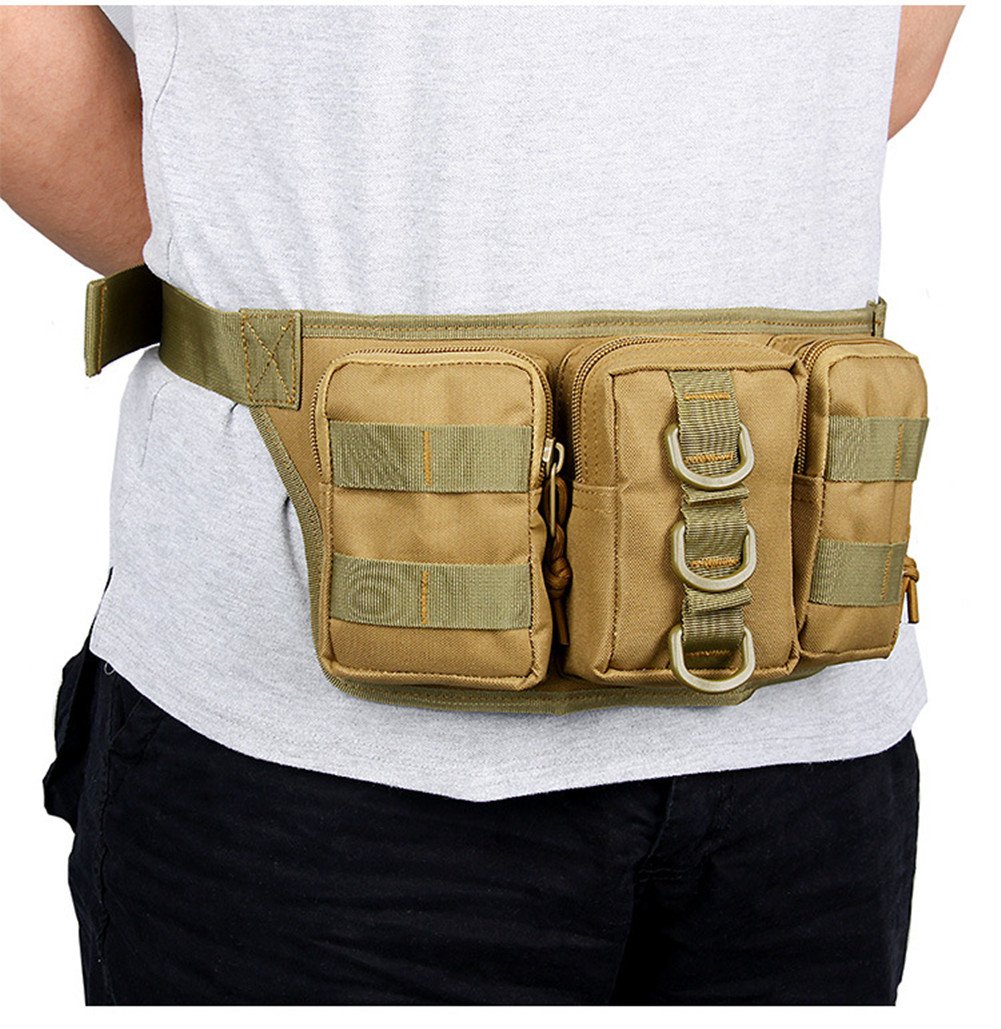 Sac Ceinture Tactique Nylon 1000D - Multifonction, Pour Cyclisme, Randonnée, EDC