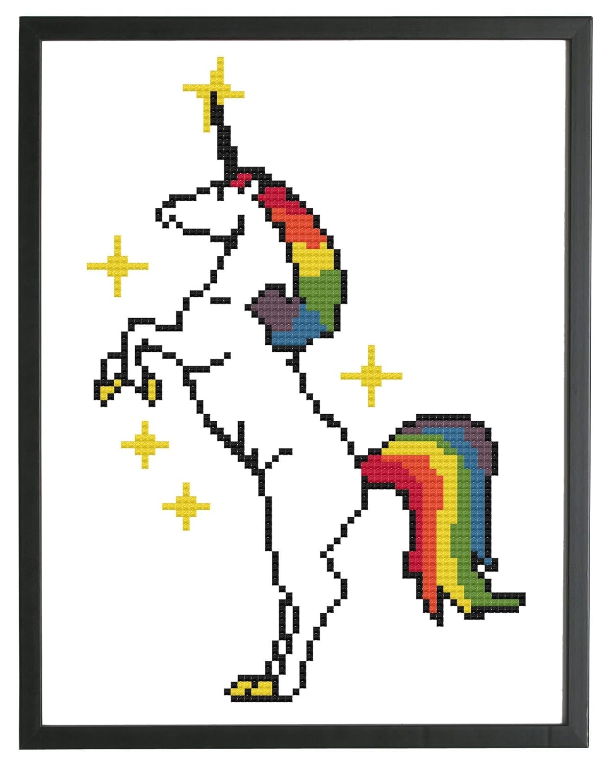 Amazoncom Unicorn Colorful Counted Cross Stitch DIY Kit Pattern and Stitch cross unicorn pattern ursula michael crosstitch patterns words fantasy counted let designs charts word chart embroidery kits lets stitching