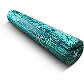 Soft Density Foam Roller 36" x 6" – Low Density Physical Therapy Roller for Exercise, Pilates, Yoga, Gentle Massage & Muscle Recovery – Green Marbled Round