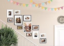 KINLINK 6x6 Picture Frames Black, Square Photo
