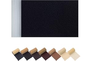 KJML DIY Leather Repair Tape Patch Kit for Furniture Couches 6X79inch Self-Adhesive Reupholster Patches Large for Couch Car Seats Sofa Vinyl Chairs Jackets Shoes Fabric Fix Tear(Black, 6X79 inch)
