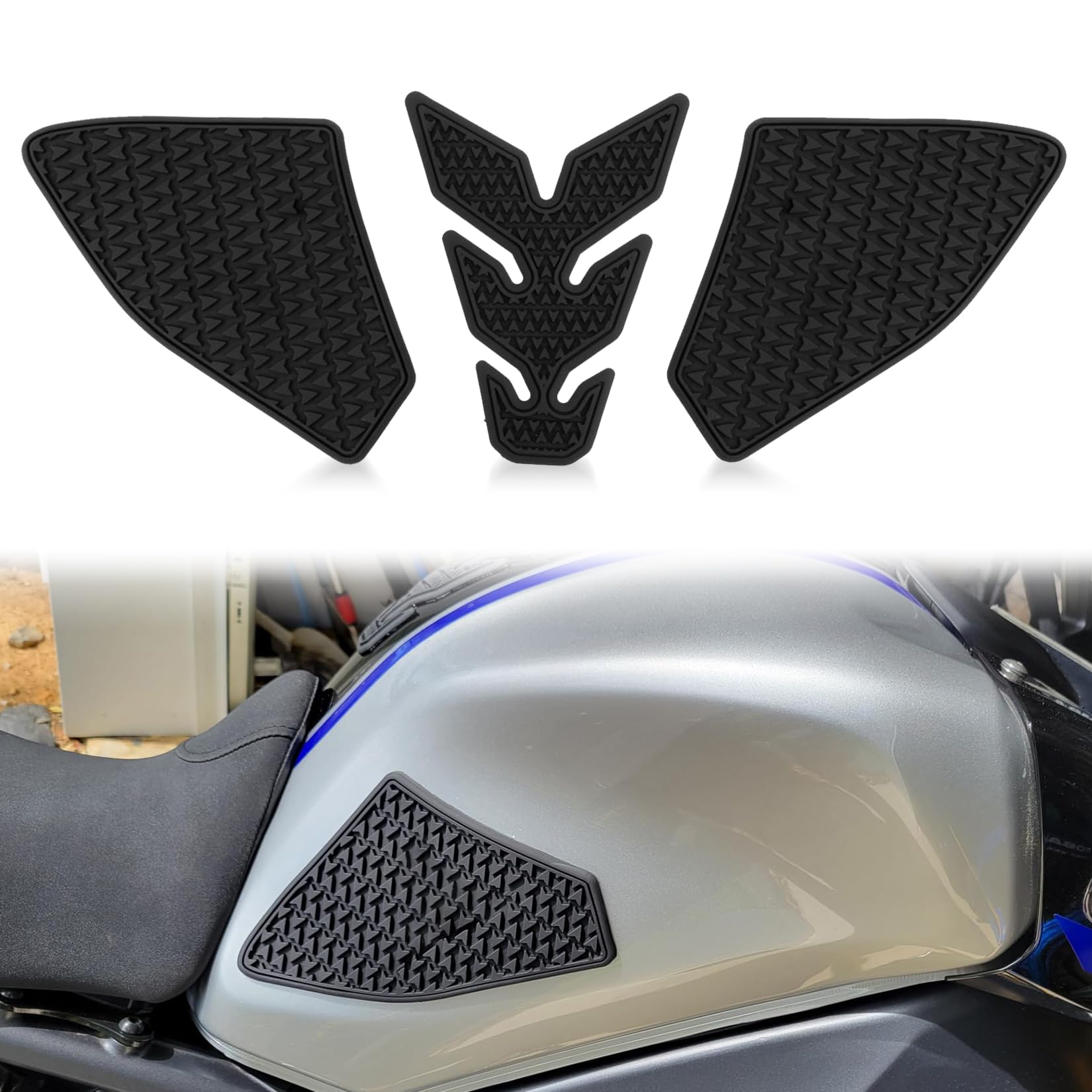 Photo 1 of MT09 2024 Fuel Tank Pad - PSLER Side Pads Protector Stickers Decal Gas Knee Grip Traction Tankpad Accessories for MT 09 MT-09 SP 2021-2025
