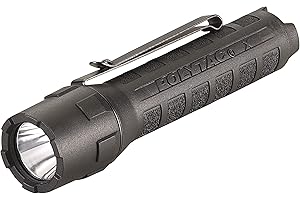Streamlight 88613 PolyTac X USB 600-Lumen 11485-Candela Professional Tactical LED Flashlight with Rechargeable Battery, Easy-Open Box, Black