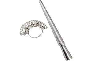 Yasumai Metal Steel Ring Sizer Set Mandrel Gauge Finger Size Measure Rings Sizing Measurement Tool Jewelry Making Tools Jewel