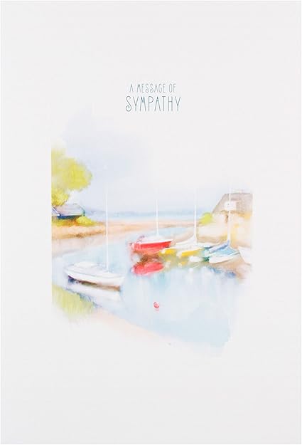 Hallmark Biglietto Di Condoglianze Con Testo In Inglese At This Sad Time Formato Medio Thoughts Are With You Amazon It Cancelleria E Prodotti Per Ufficio