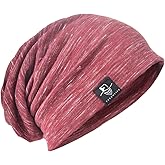 JESSE · RENA Men's Chic Striped Thin Baggy Slouch Summer Beanie Skull Cap Hat