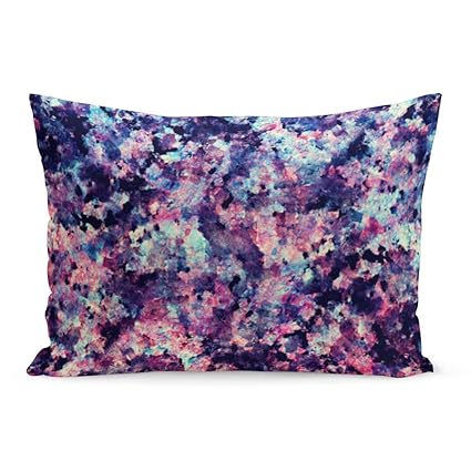 Aikul Throw Pillow Cover Stone Teal Pink And Black Granite Marble