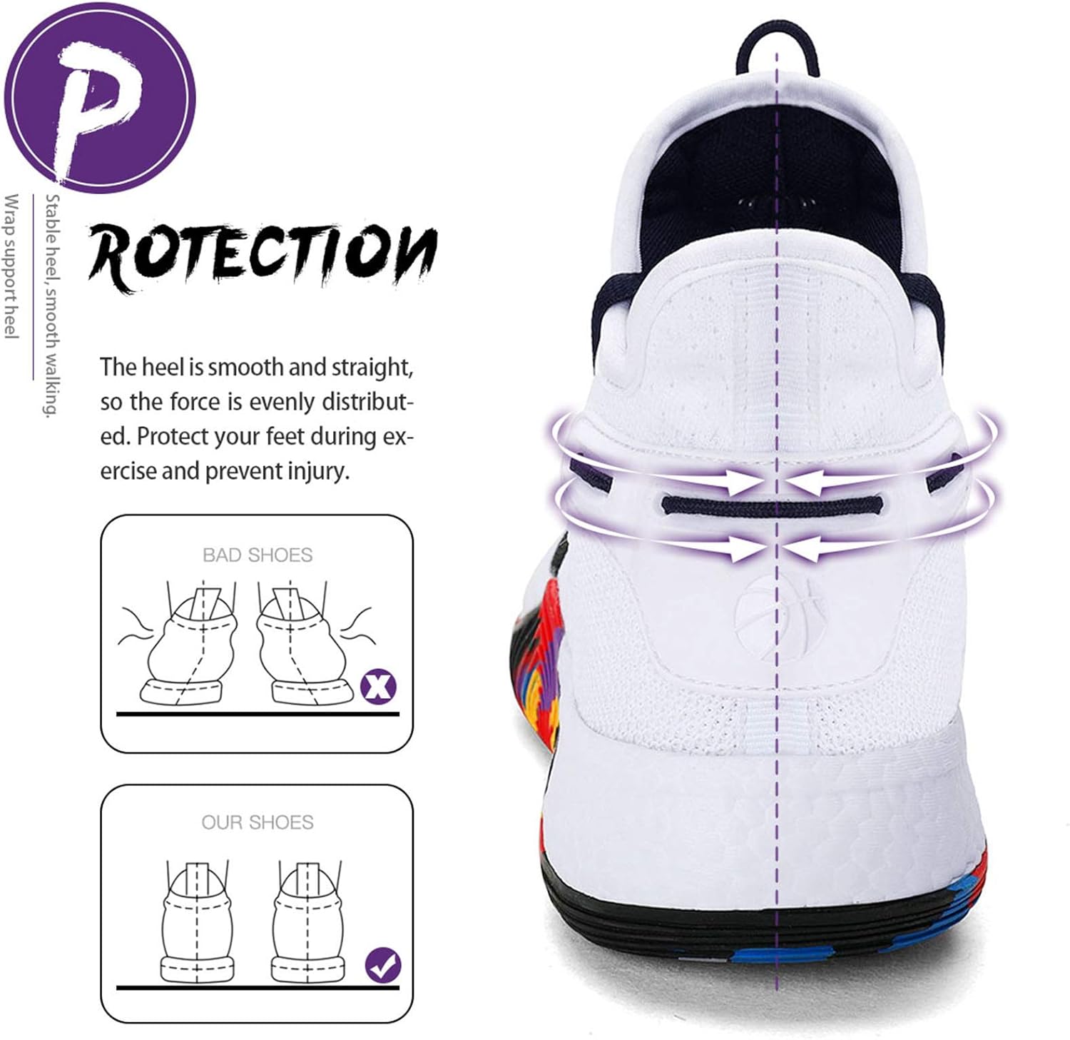  | ASHION Big/Youth Kids' Cool Basketball Shoe Sports Trainers | Basketball